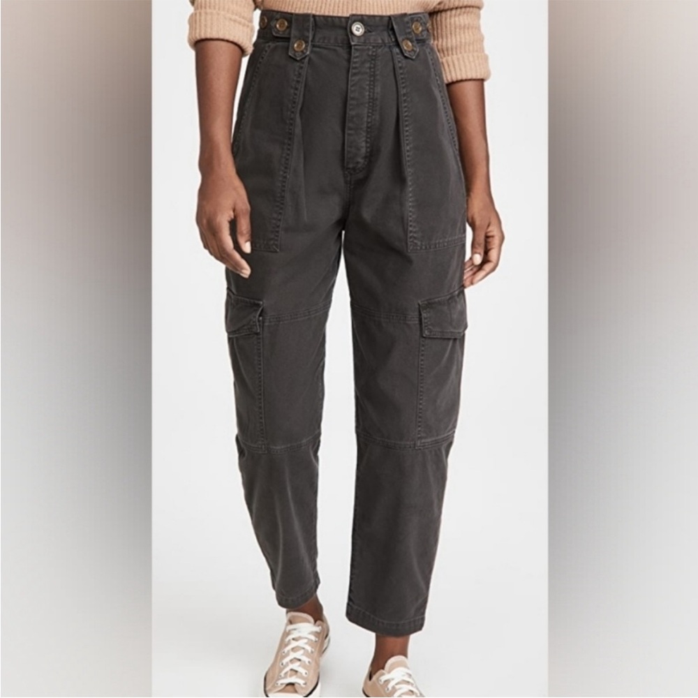 Agolde Mila Utility Pants Faded Black High Rise